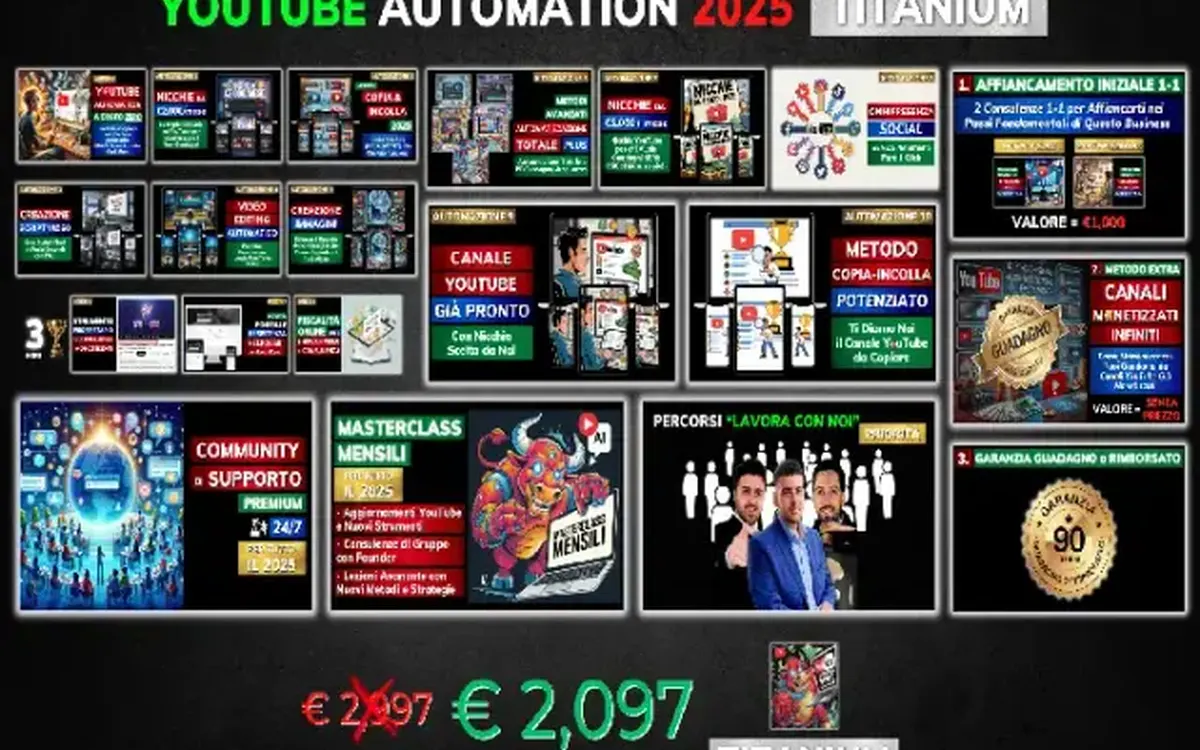 Download Miglior Business YouTube Automation 2025 TITANIUM – Mirco Delfino